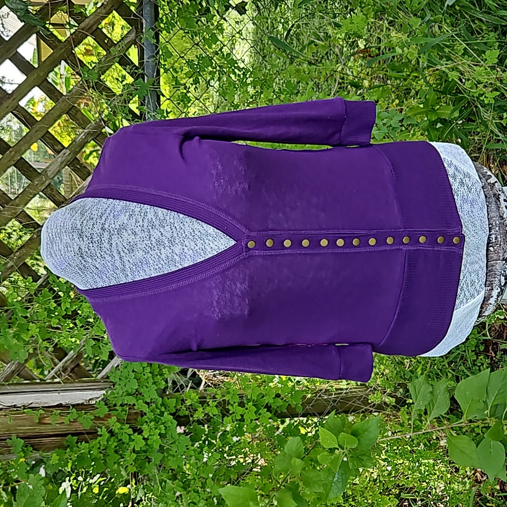 Dark Purple Lightweight Cardigan Size Medium
